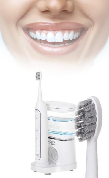 Adler Szczoteczka soniczna z irygatorem biała