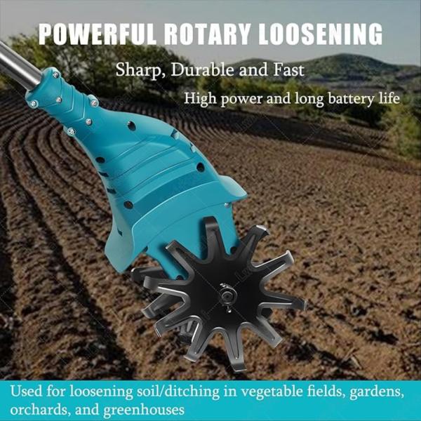 Foldable Cordless Garden Tiller 18,5V