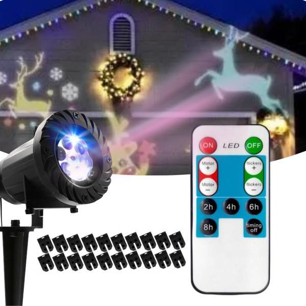 Projektor świąteczny LED z pilotem 16 W