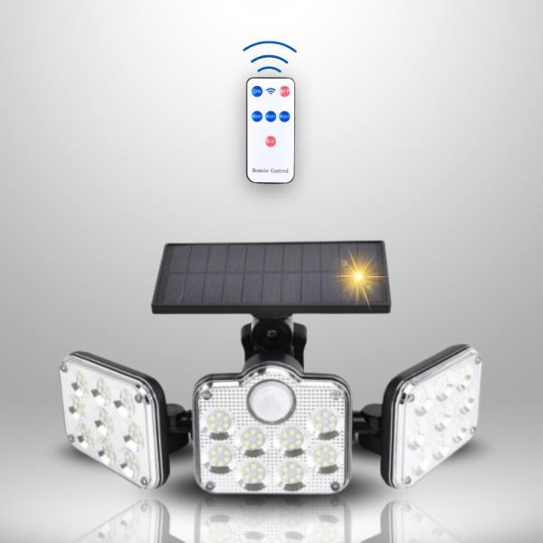 Lampa solarna z czujnikiem ruchu i pilotem