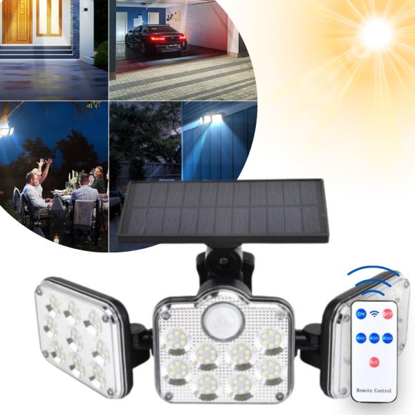 Lampa solarna z czujnikiem ruchu i pilotem