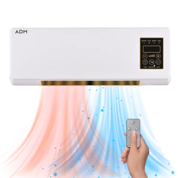 Wall-mounted heater & cooler fan ADM with remote control